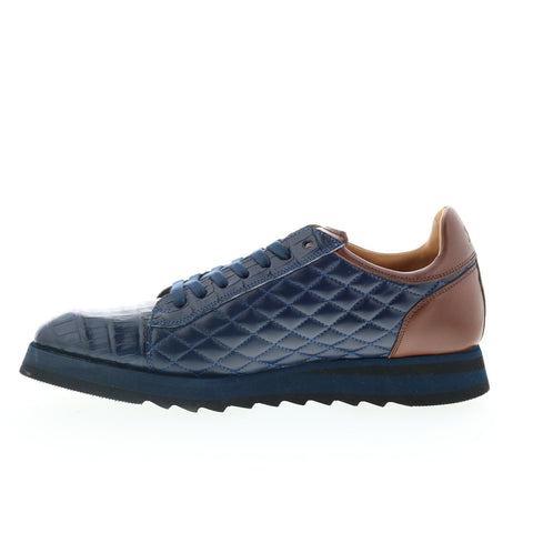 Mezlan Mez432 Mens Blue Leather Lace Up Lifestyle Sneakers Shoes