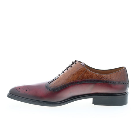 Mezlan Mez433 Mens Burgundy Leather Oxfords & Lace Ups Casual Shoes