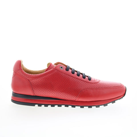 Mezlan Mez43 Mens Red Leather Lace Up Lifestyle Sneakers Shoes