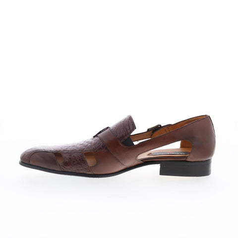 Mezlan Mez449 Mens Brown Leather Hook & Loop Sport Sandals Shoes