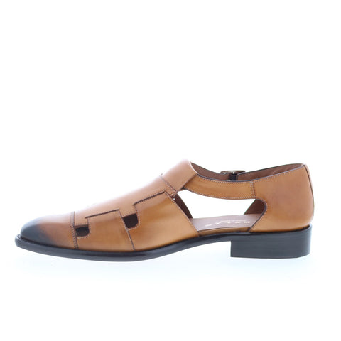 Mezlan Mez459 Mens Brown Leather Hook & Loop Sport Sandals Shoes
