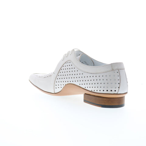 Mezlan Mez45 Mens White Leather Oxfords & Lace Ups Casual Shoes