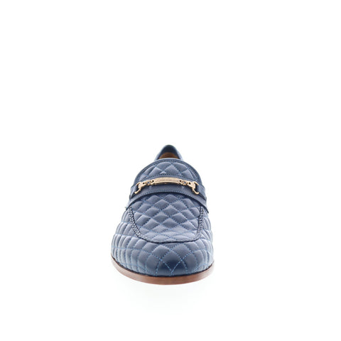 Mezlan Mez463 Mens Blue Leather Loafers & Slip Ons Penny Shoes