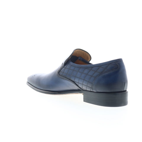 Mezlan Mez48 Mens Blue Leather Loafers & Slip Ons Casual Shoes