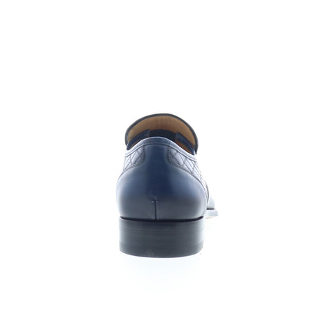 Mezlan Mez48 Mens Blue Leather Loafers & Slip Ons Casual Shoes