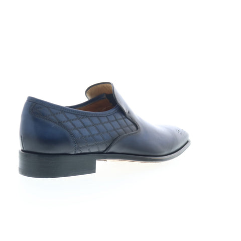 Mezlan Mez48 Mens Blue Leather Loafers & Slip Ons Casual Shoes
