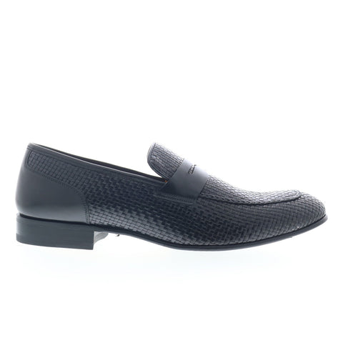 Mezlan Mez64 Mens Black Leather Loafers & Slip Ons Penny Shoes