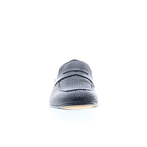 Mezlan Mez64 Mens Black Leather Loafers & Slip Ons Penny Shoes