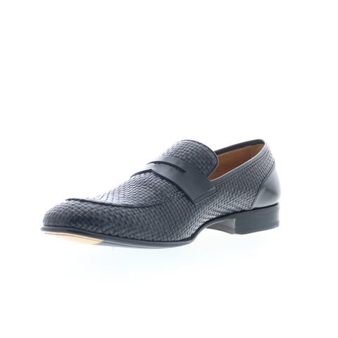 Mezlan Mez64 Mens Black Leather Loafers & Slip Ons Penny Shoes