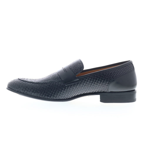 Mezlan Mez64 Mens Black Leather Loafers & Slip Ons Penny Shoes