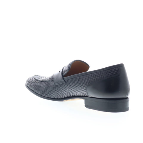 Mezlan Mez64 Mens Black Leather Loafers & Slip Ons Penny Shoes