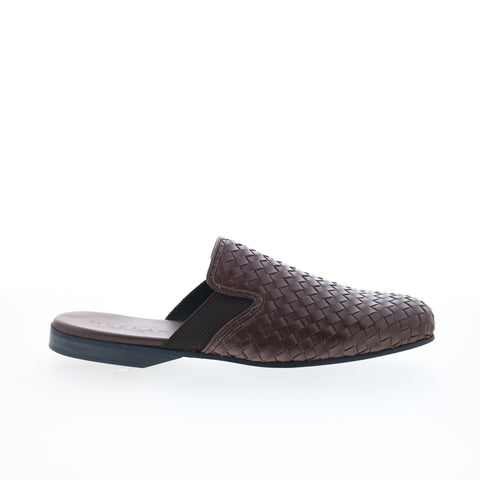Mezlan Mez68 Mens Brown Leather Slip On Mules Slippers Shoes