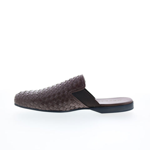 Mezlan Mez68 Mens Brown Leather Slip On Mules Slippers Shoes