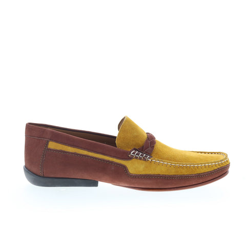 Mezlan Mez69 Mens Yellow Suede Loafers & Slip Ons Casual Shoes