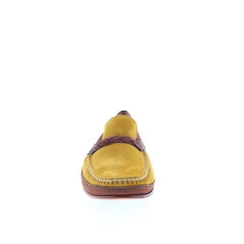Mezlan Mez69 Mens Yellow Suede Loafers & Slip Ons Casual Shoes