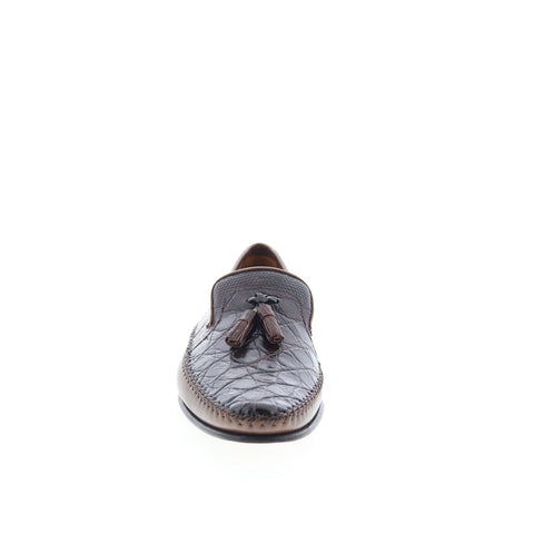Mezlan Mez73 Mens Brown Leather Loafers & Slip Ons Tasseled Shoes