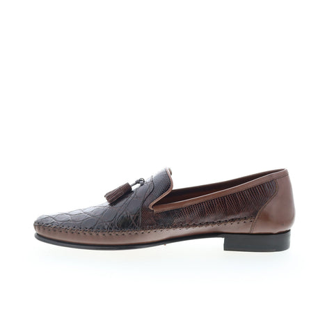 Mezlan Mez73 Mens Brown Leather Loafers & Slip Ons Tasseled Shoes