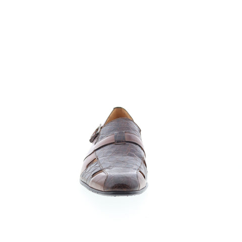 Mezlan Mez74 Mens Brown Leather Hook & Loop Sport Sandals Shoes