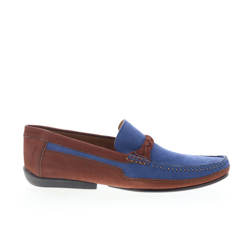 Mezlan Mez96 Mens Blue Nubuck Loafers & Slip Ons Casual Shoes