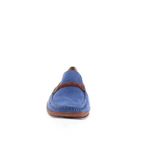 Mezlan Mez96 Mens Blue Nubuck Loafers & Slip Ons Casual Shoes