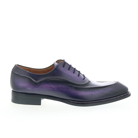 Mezlan Mez9 Mens Purple Leather Oxfords & Lace Ups Casual Shoes