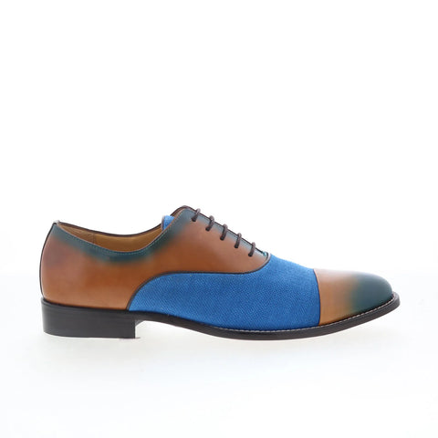 Mezlan Mez Cap Toe 21833 Mens Brown Leather Oxfords & Lace Ups Cap Toe Shoes