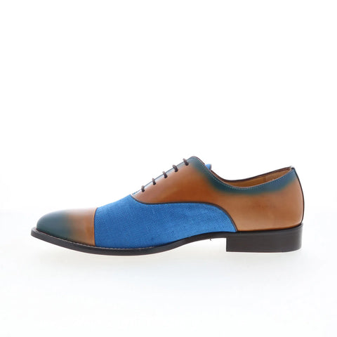 Mezlan Mez Cap Toe 21833 Mens Brown Leather Oxfords & Lace Ups Cap Toe Shoes