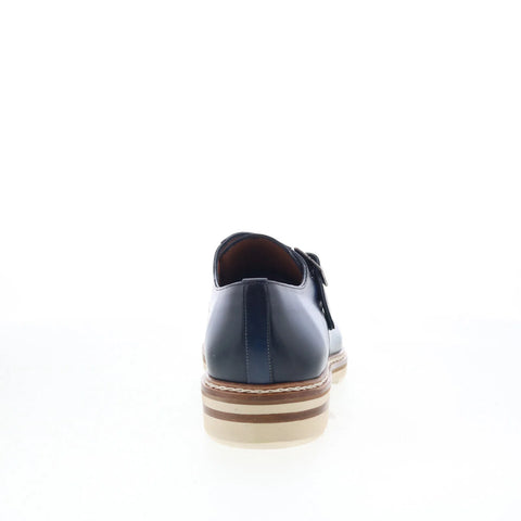 Mezlan Mez Casual 21098 Mens Blue Leather Loafers & Slip Ons Casual Shoes