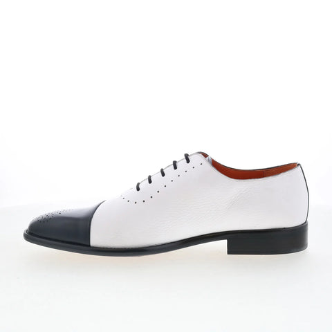 Mezlan Mez Casual 21190 Mens White Leather Oxfords & Lace Ups Casual Shoes