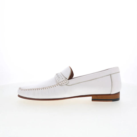 Mezlan Mez Casual 7445 Mens White Leather Loafers & Slip Ons Casual Shoes