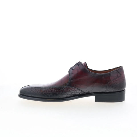 Mezlan Mez Casual S21901 Mens Red Leather Oxfords & Lace Ups Casual Shoes