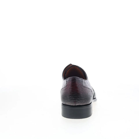 Mezlan Mez Casual S21901 Mens Red Leather Oxfords & Lace Ups Casual Shoes