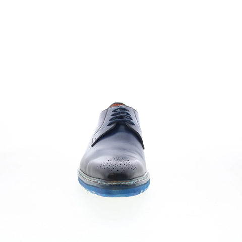 Mezlan Mez Derby Plain Toe 21071 Mens Blue Oxfords & Lace Ups Casual Shoes