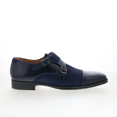 Mezlan Mez Double Monk Strap Mens Blue Loafers & Slip Ons Casual Shoes