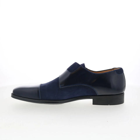 Mezlan Mez Double Monk Strap Mens Blue Loafers & Slip Ons Casual Shoes