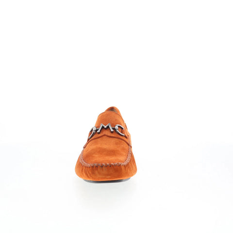 Mezlan Mez Drive 7414 Mens Orange Suede Loafers & Slip Ons Casual Shoes