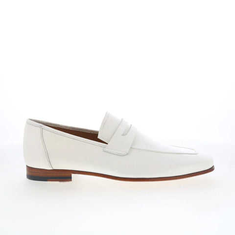 Mezlan Mez Leather 21155 Mens White Leather Loafers & Slip Ons Penny Shoes