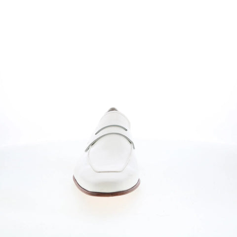 Mezlan Mez Leather 21155 Mens White Leather Loafers & Slip Ons Penny Shoes