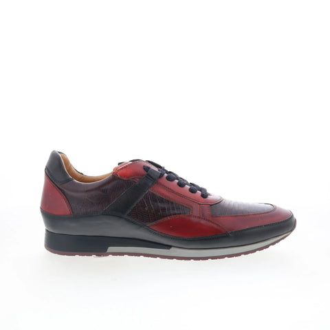 Mezlan Mez Lifestyle MEMEREDLEMELI Mens Red Leather Lifestyle Sneakers Shoes