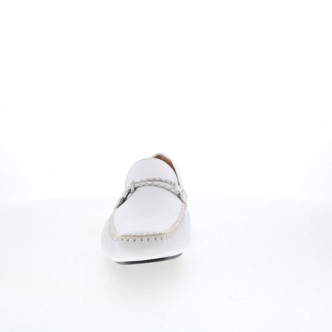 Mezlan Mez Loafer 7413 Mens White Leather Loafers & Slip Ons Casual Shoes