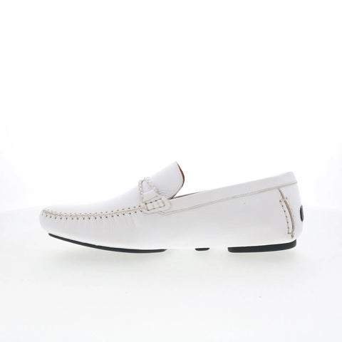 Mezlan Mez Loafer 7413 Mens White Leather Loafers & Slip Ons Casual Shoes