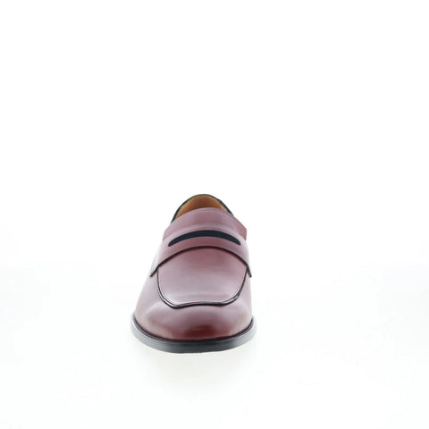 Mezlan Mez Pennny 21710 Mens Red Leather Loafers & Slip Ons Penny Shoes