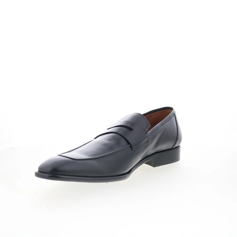 Mezlan Mez Penny 20243 Mens Black Leather Loafers & Slip Ons Penny Shoes