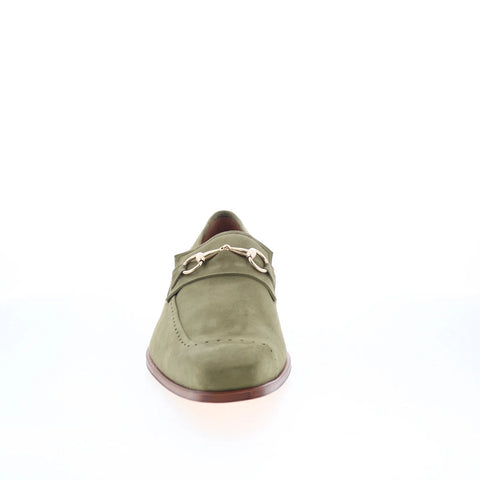 Mezlan Mez Penny 21374 Mens Green Suede Loafers & Slip Ons Casual Shoes