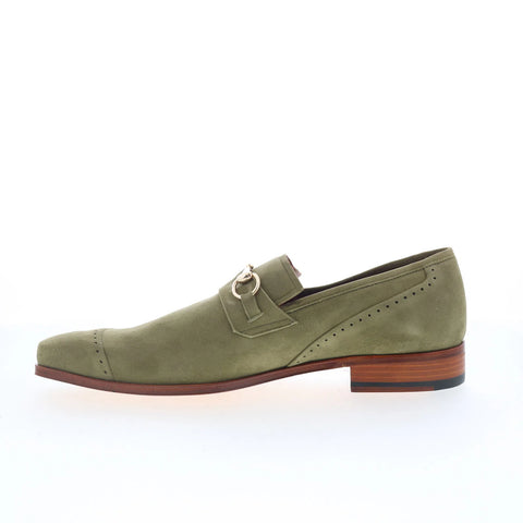 Mezlan Mez Penny 21374 Mens Green Suede Loafers & Slip Ons Casual Shoes