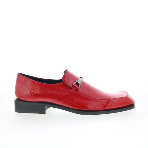 Mezlan Mez Penny 21738 Mens Red Leather Loafers & Slip Ons Casual Shoes
