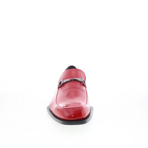 Mezlan Mez Penny 21738 Mens Red Leather Loafers & Slip Ons Casual Shoes