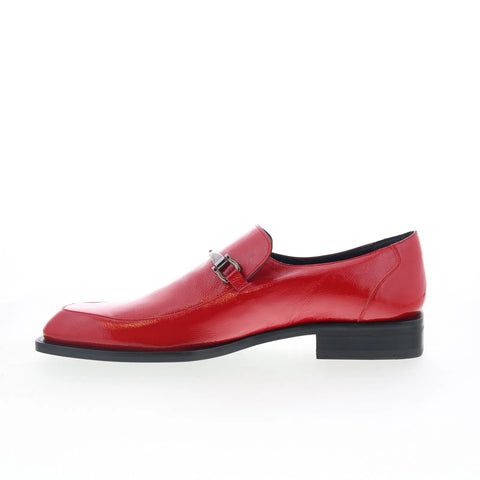 Mezlan Mez Penny 21738 Mens Red Leather Loafers & Slip Ons Casual Shoes
