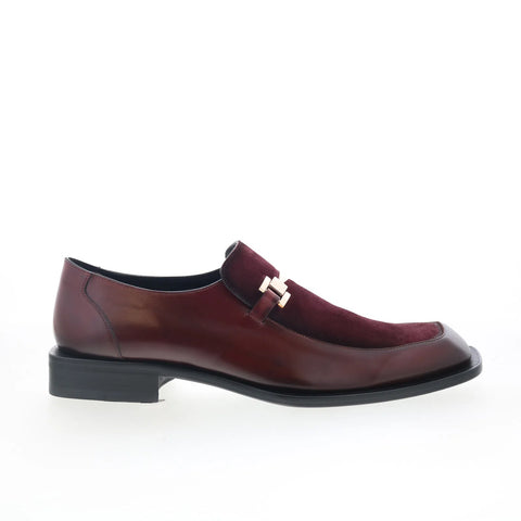 Mezlan Mez Penny 21750 Mens Red Leather Loafers & Slip Ons Casual Shoes