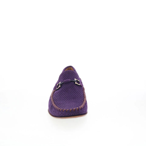 Mezlan Mez Penny 7461 Mens Purple Suede Loafers & Slip Ons Casual Shoes